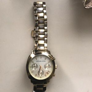 Women’s Michael Kors Gold Watch with rhinestones